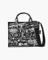 Marc Jacobs The Punk Scribble Canvas Medium Tote Bag Black Multi