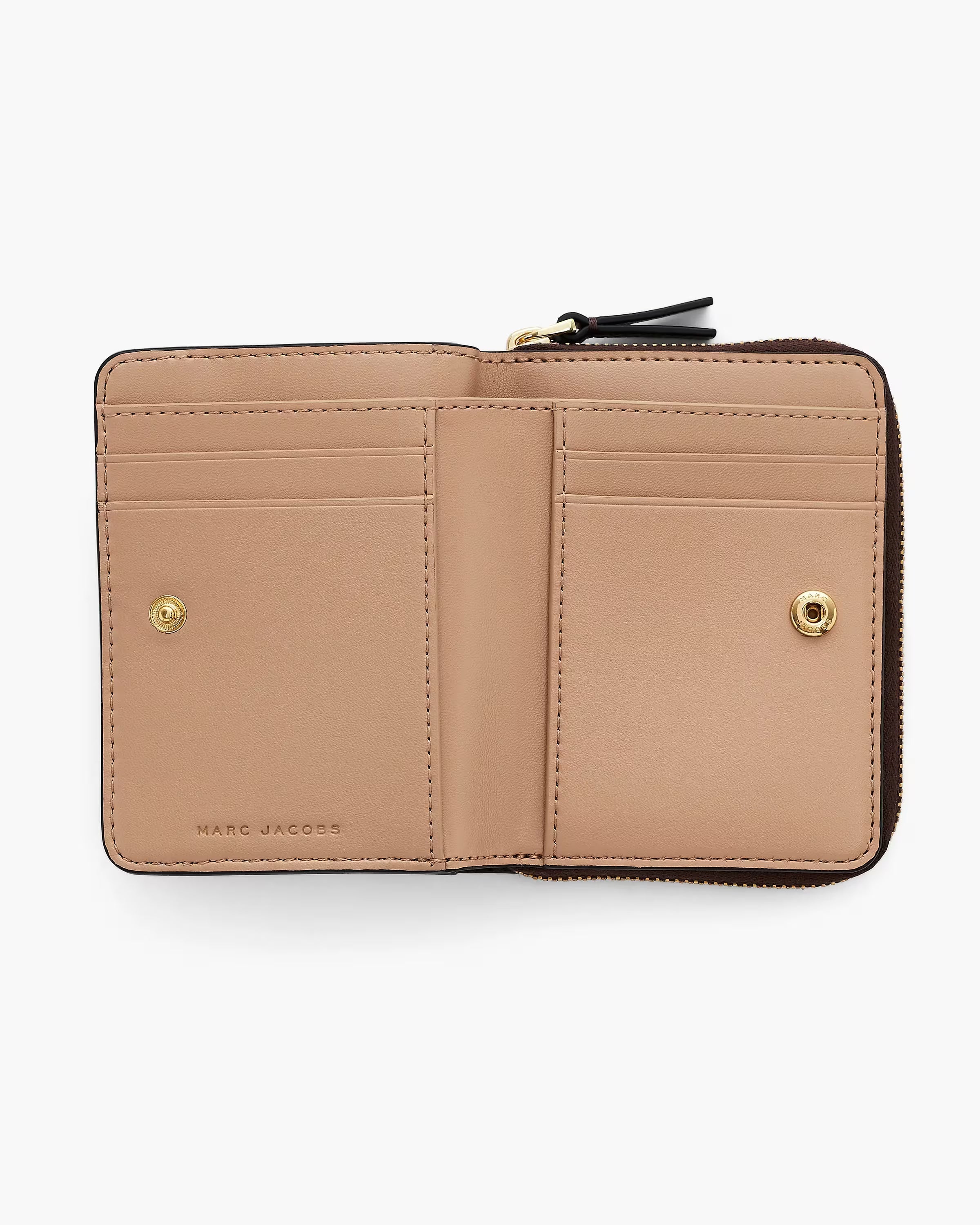 Marc Jacobs The Leather Mini Compact Wallet Ganache