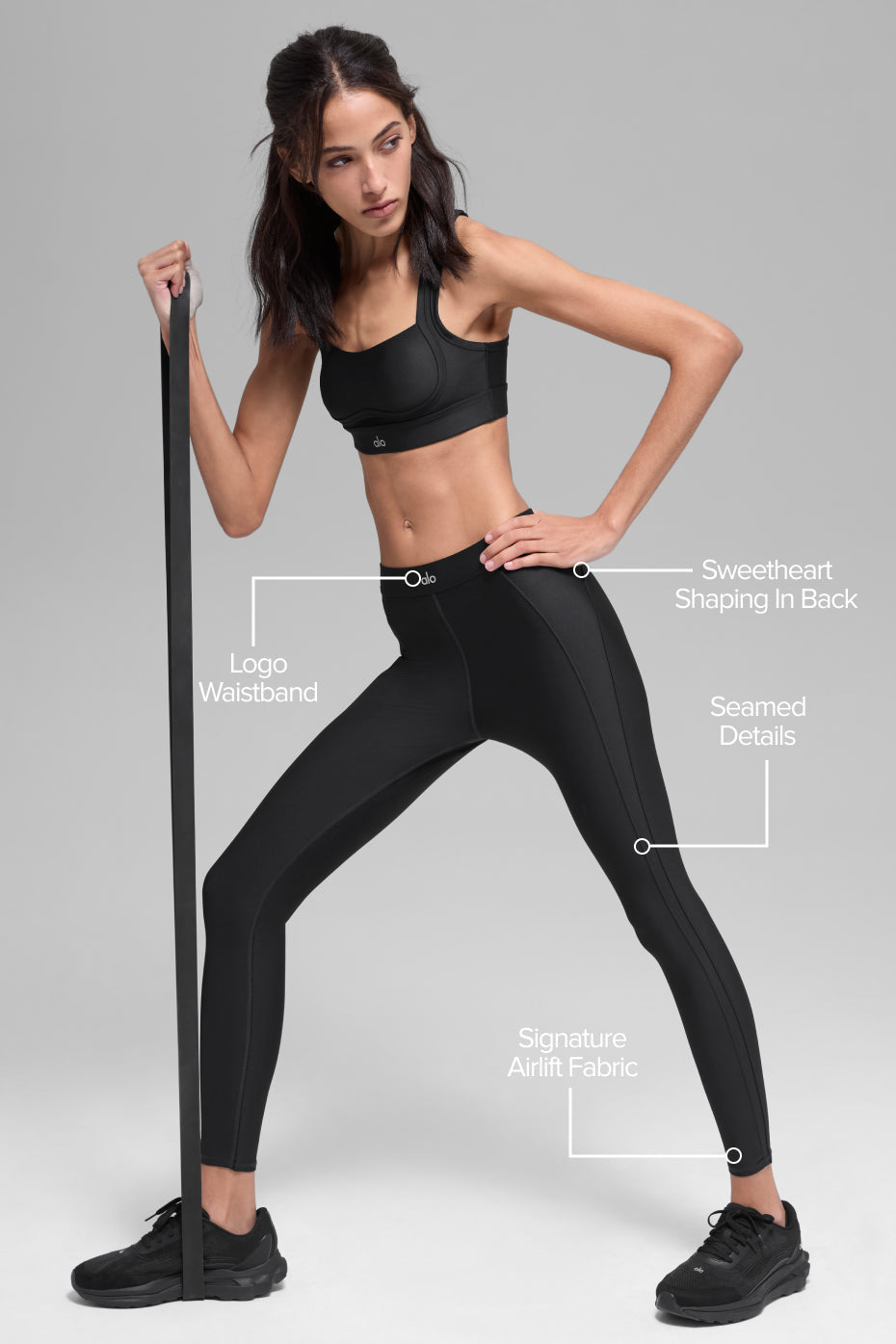 Alo Yoga Airlift High-Waist Ignite 7/8 Legging - Black