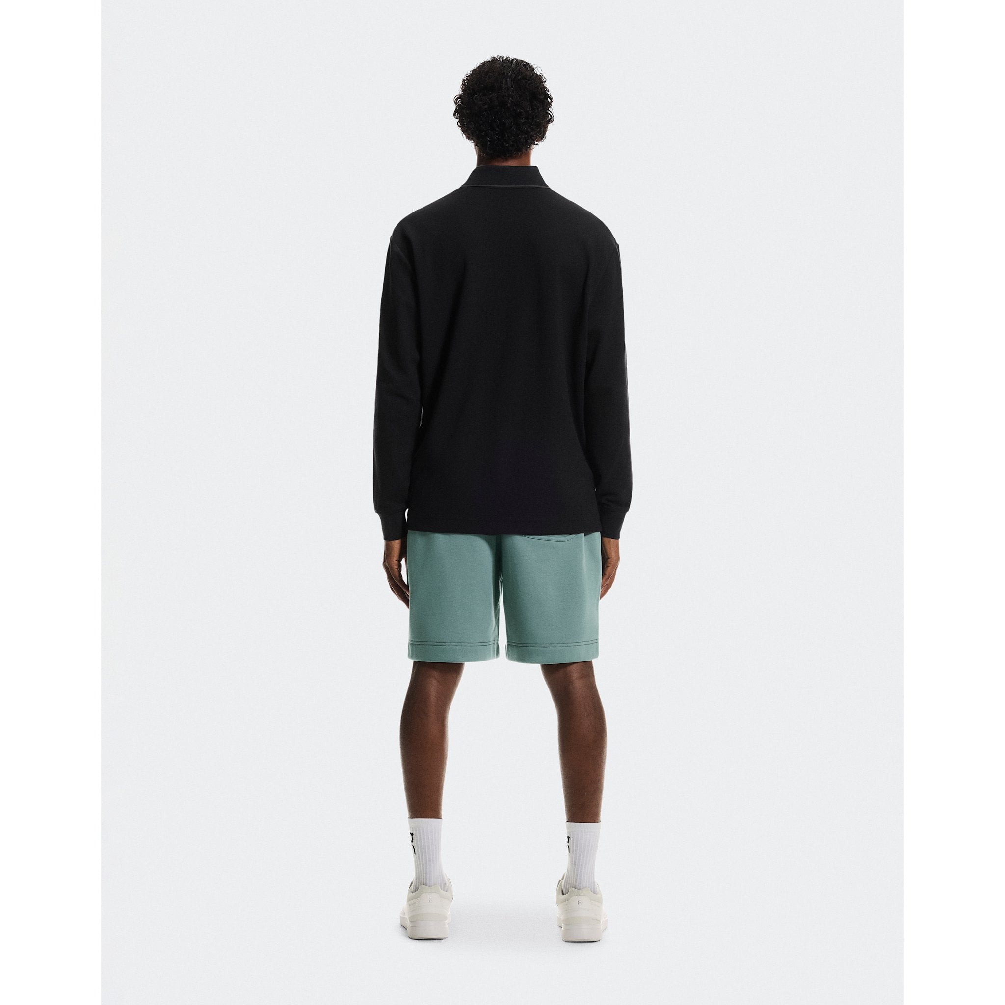 On Courtside Long-T Polo Black | Eclipse