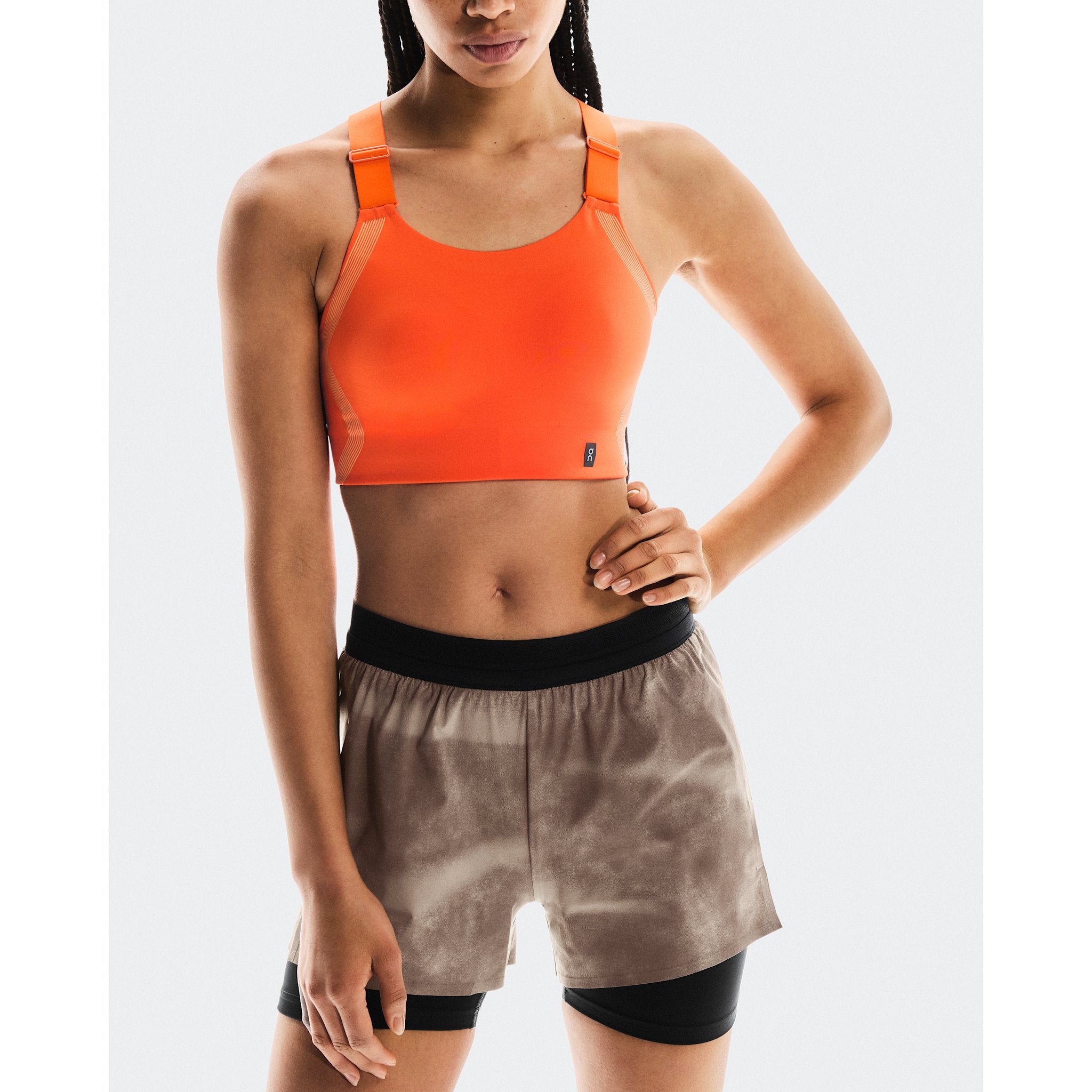 On 3" Performance Shorts AOP Cinder | Black