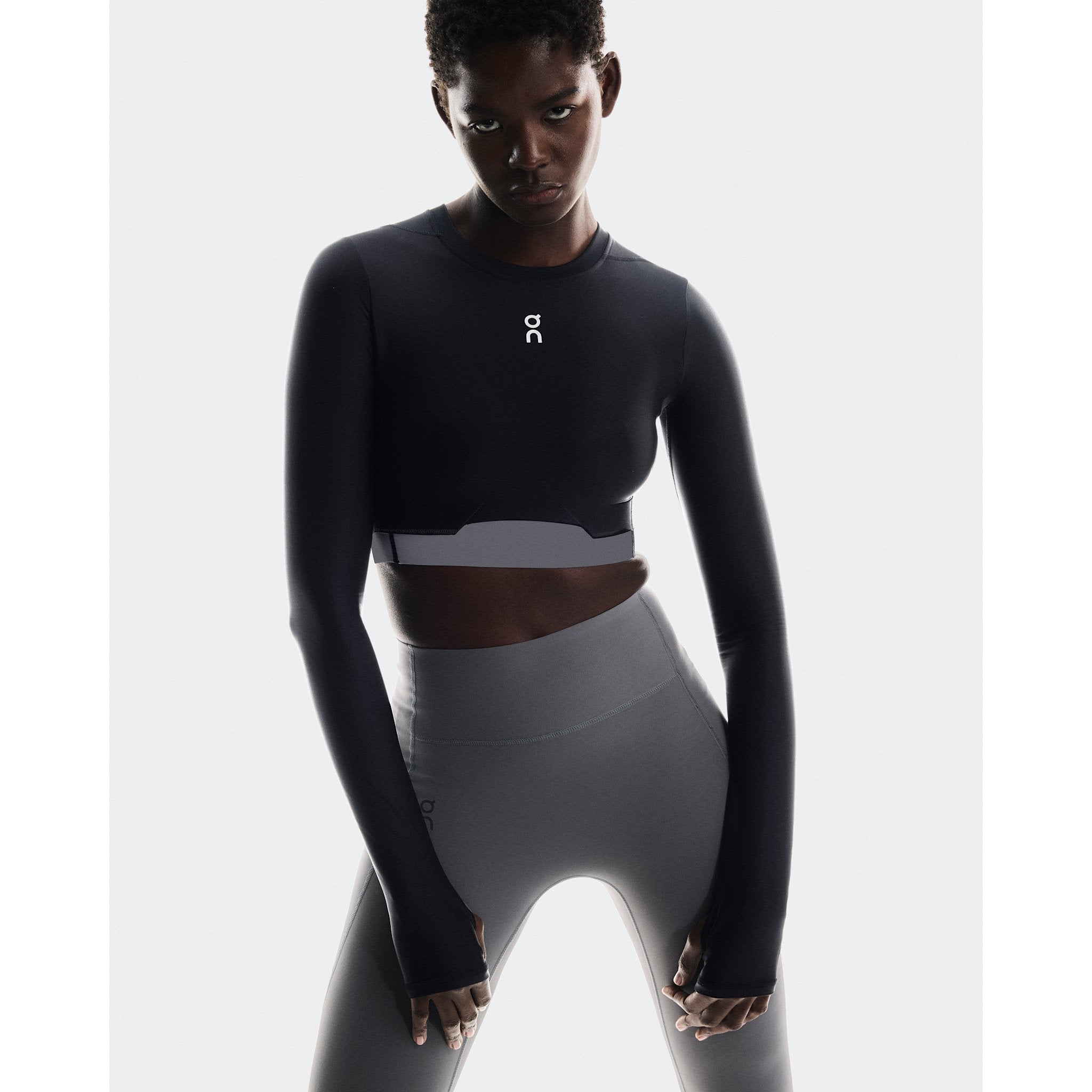 On Train Long Sleeve Crop Black