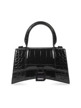 Balenciaga Hourglass XS Handbag Crocodile Embossed With Rhinestones