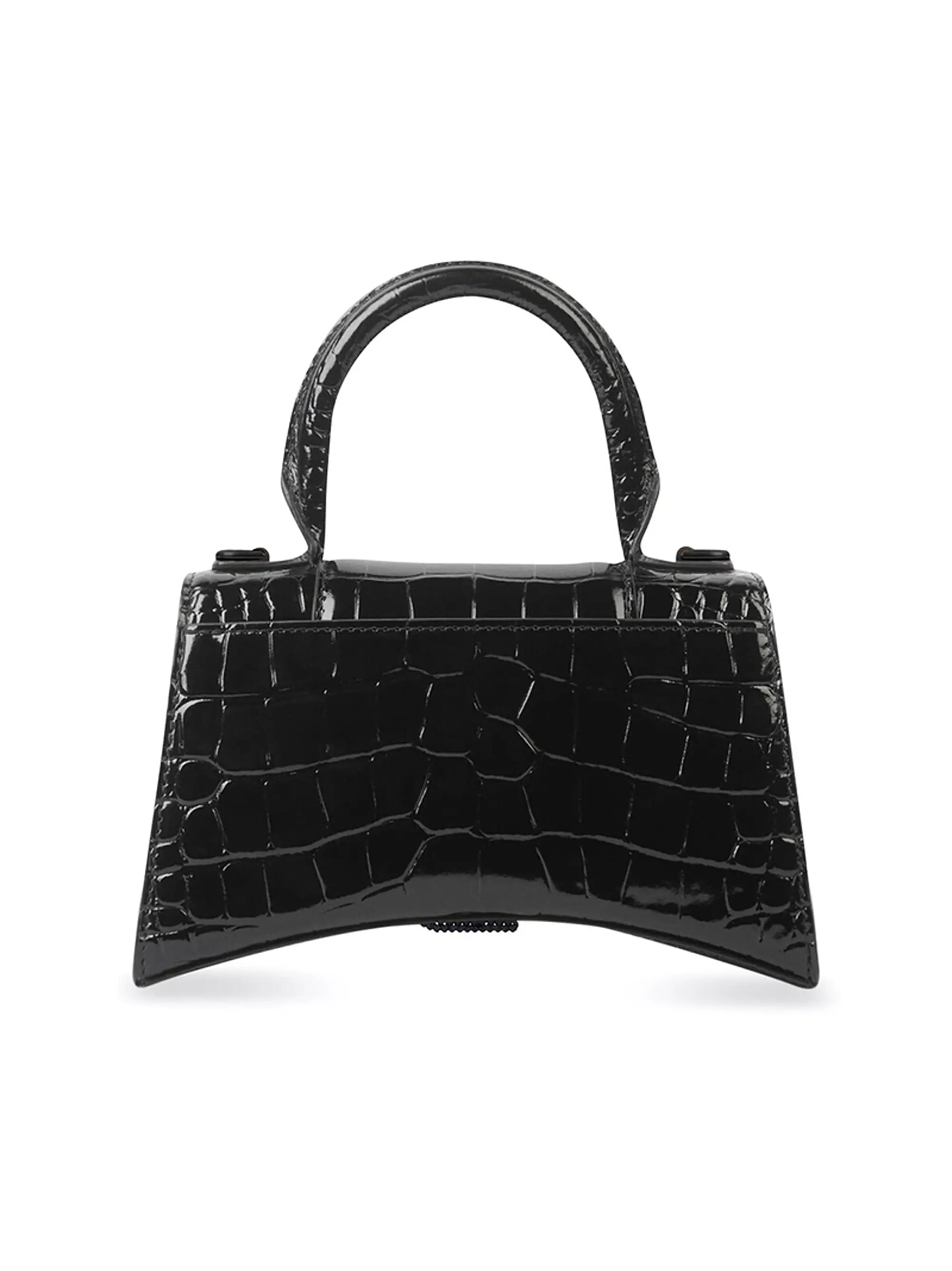 Balenciaga Hourglass XS Handbag Crocodile Embossed With Rhinestones