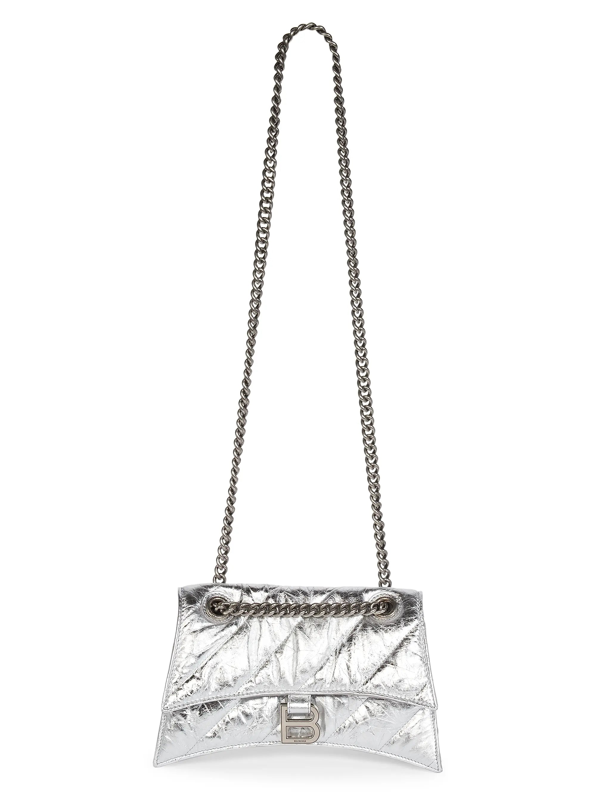 Balenciaga Crush Small Chain Bag Metallized Quilted