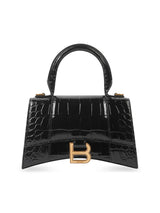 Balenciaga Hourglass XS Handbag Crocodile Embossed
