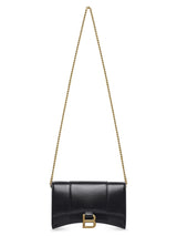 Balenciaga Hourglass Box Leather Wallet on Chain