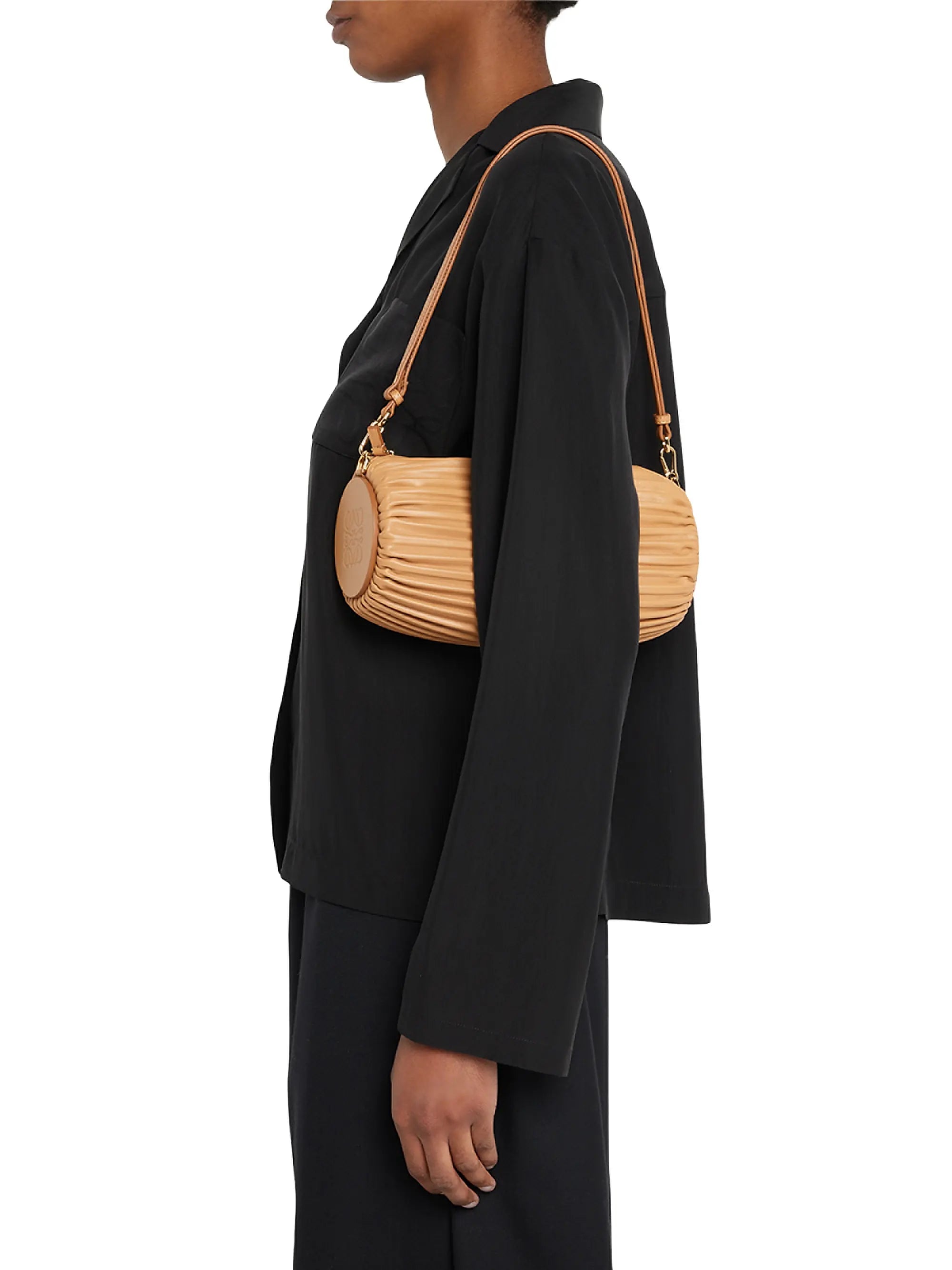 LOEWE Bracelet Pleated Leather Pouch