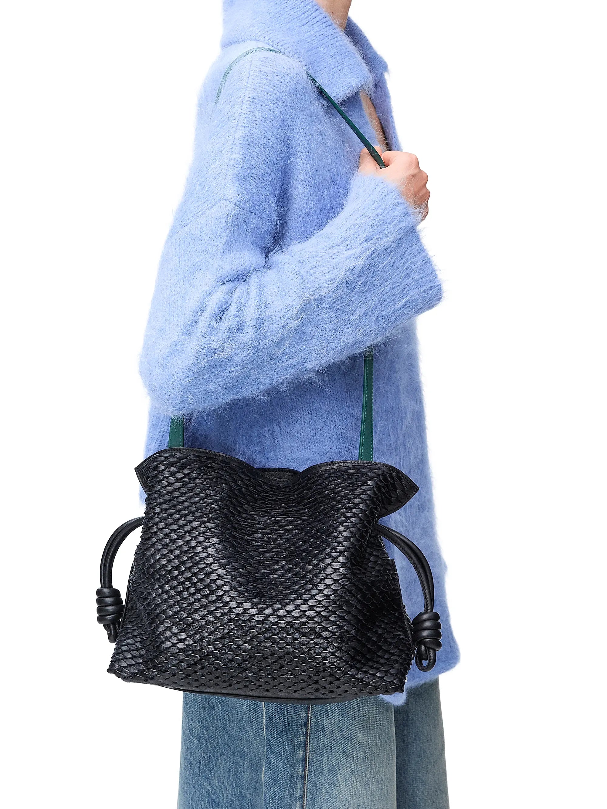 LOEWE Flamenco Scales Leather Clutch