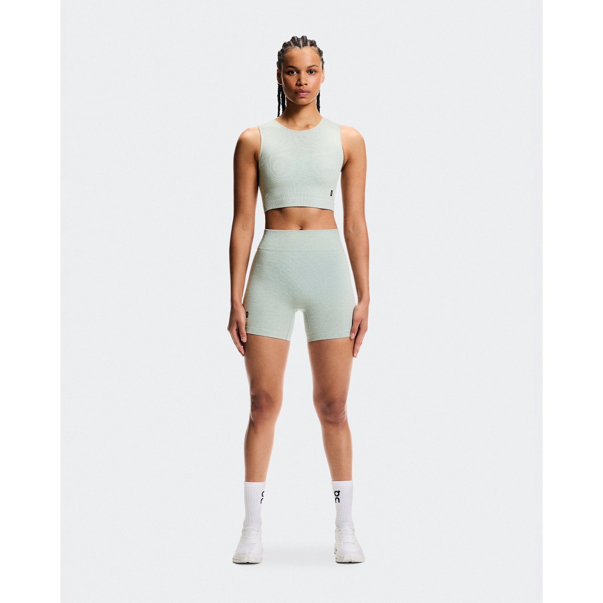 On Studio Knit Crop Mineral Heather