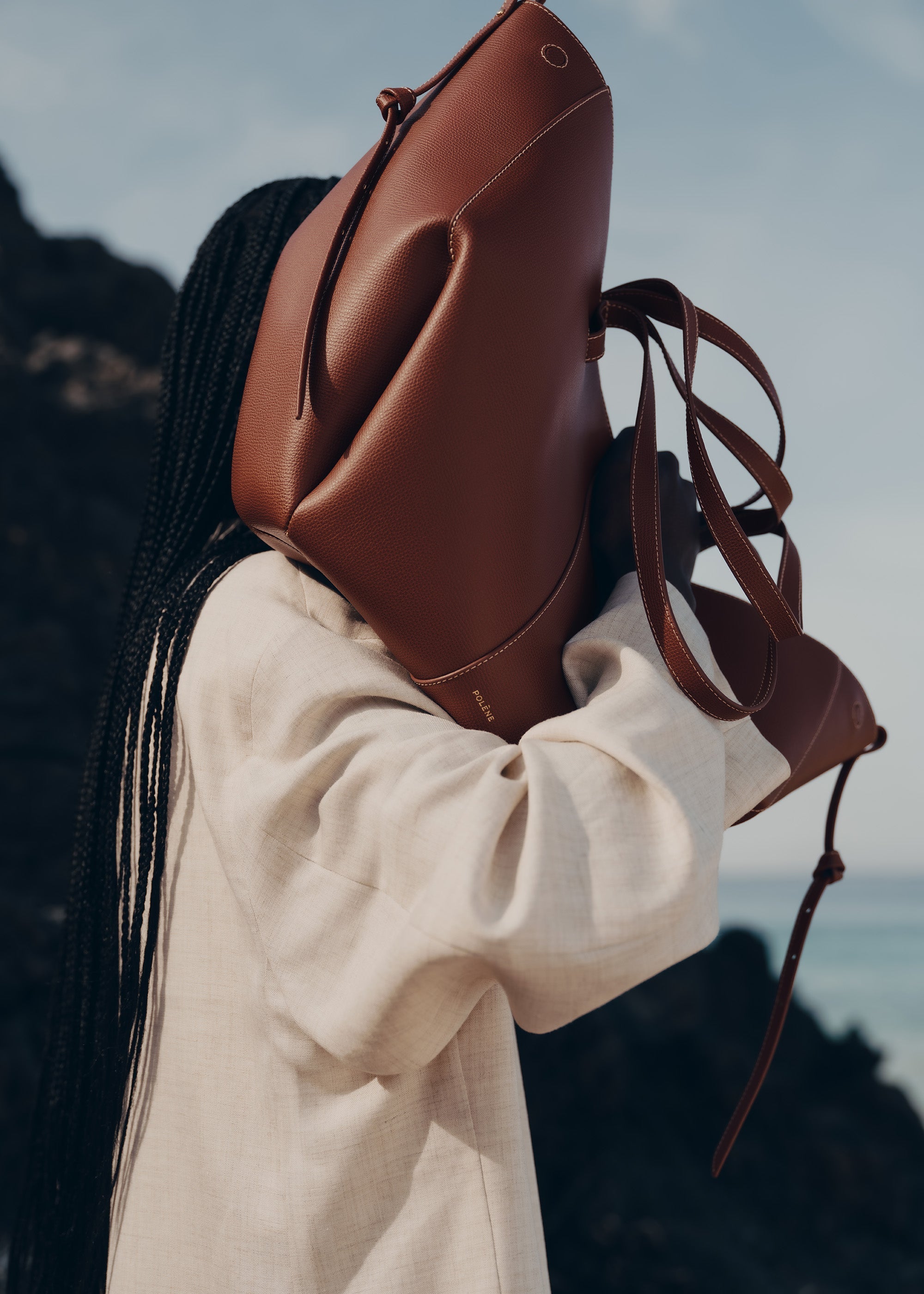 Polene Cyme Textured Cognac