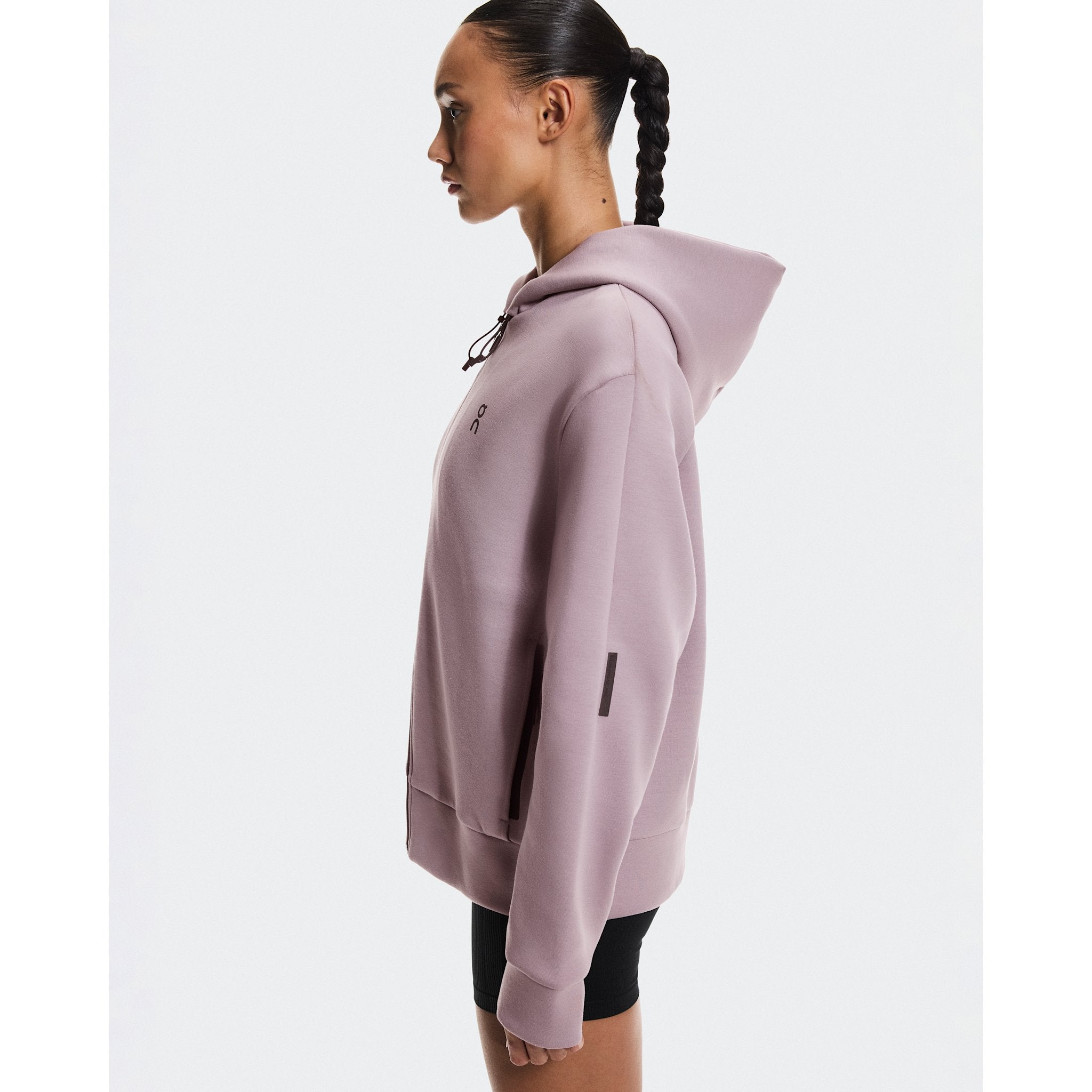 On Focus Tech Zip Hoodie Heron