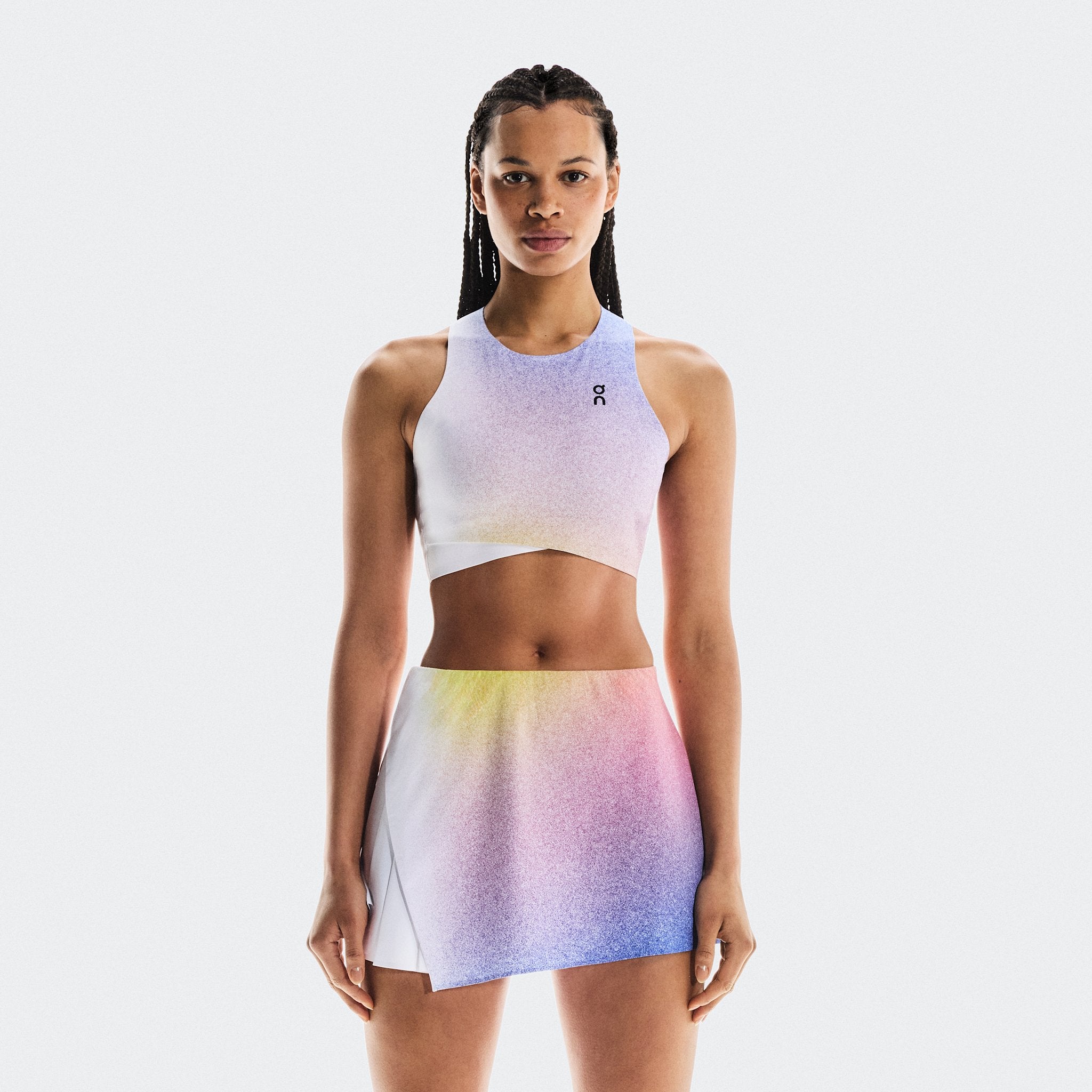 On Court Crop Top Black | White