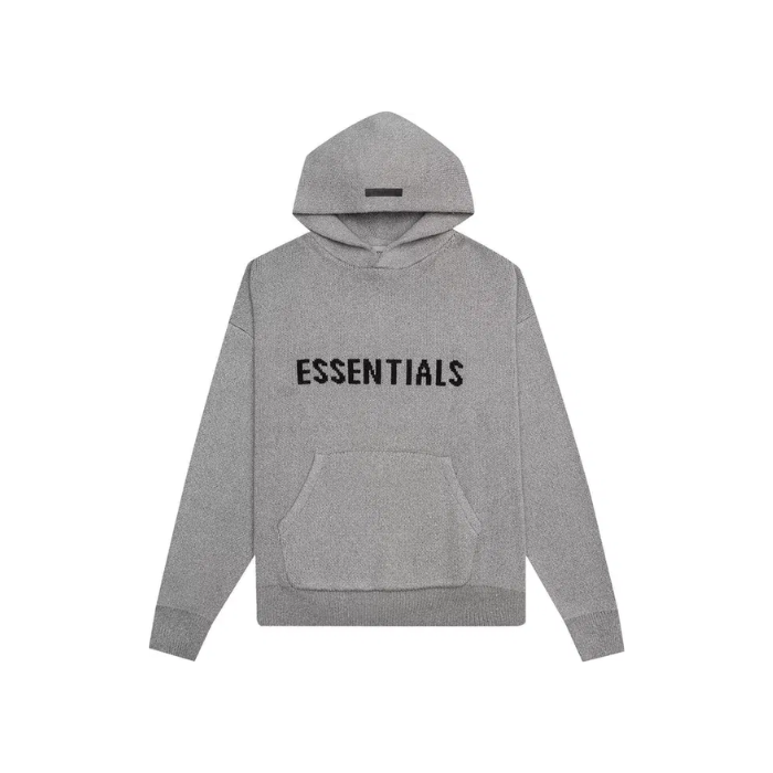 Essentials- Fear of God Knit Pullover Hoodie "Dark Heather Oatmeal"