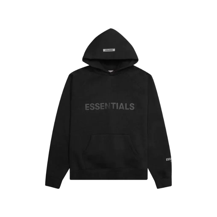 Essentials- Fear of God Pullover Hoodie Applique Logo SS20 "Black"