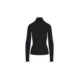 Skims Soft Lounge Mock Neck Long Sleeve Top Onyx