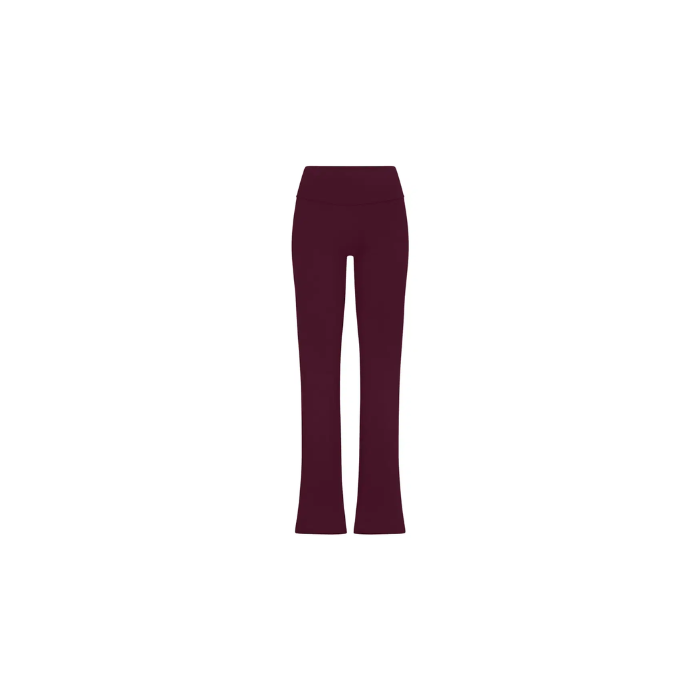 Skims Cotton Jersey Foldover Pant Deep Berry