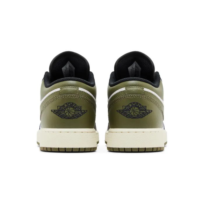 Nike Air Jordan 1 Low GS 'Black Toe Medium Olive'