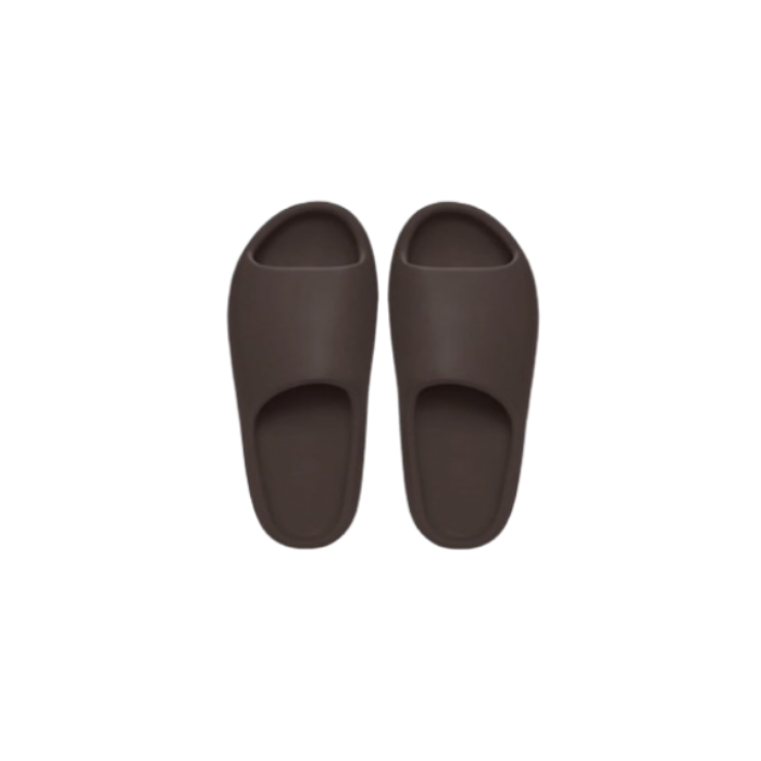 Pair of brown Yeezy Slides