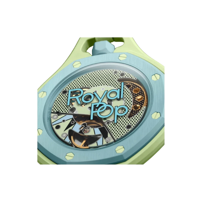 Watch with 'Royal Pop' branding 