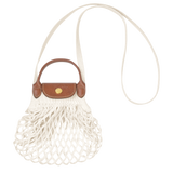 Longchamp Le Pliage Filet XS Mesh bag Ecru