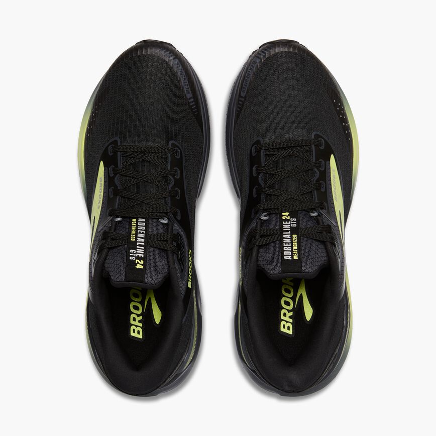 Brooks Adrenaline GTS 24 Weatherized Black/Ebony/New Yellow