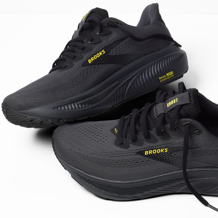 Brooks Ghost 17 Ebony/Black/Yellow
