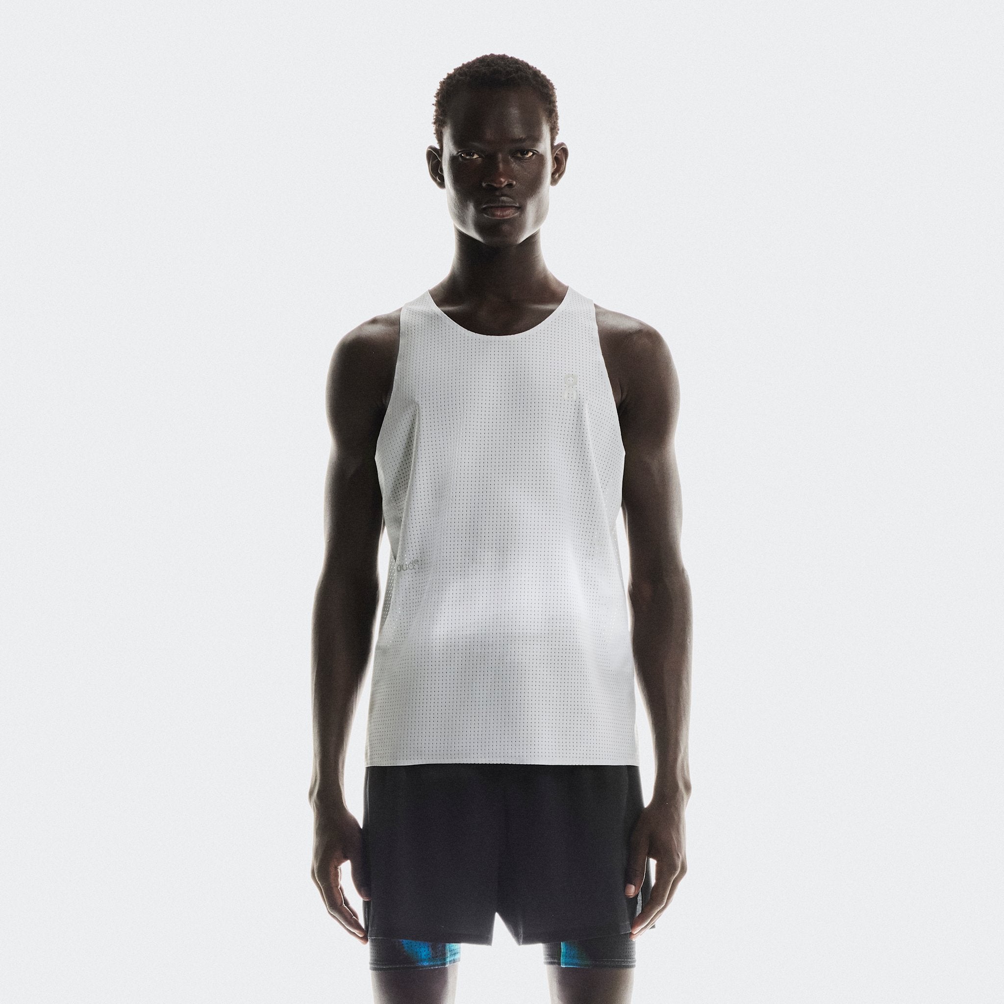 On Pace Tank Glacier | White