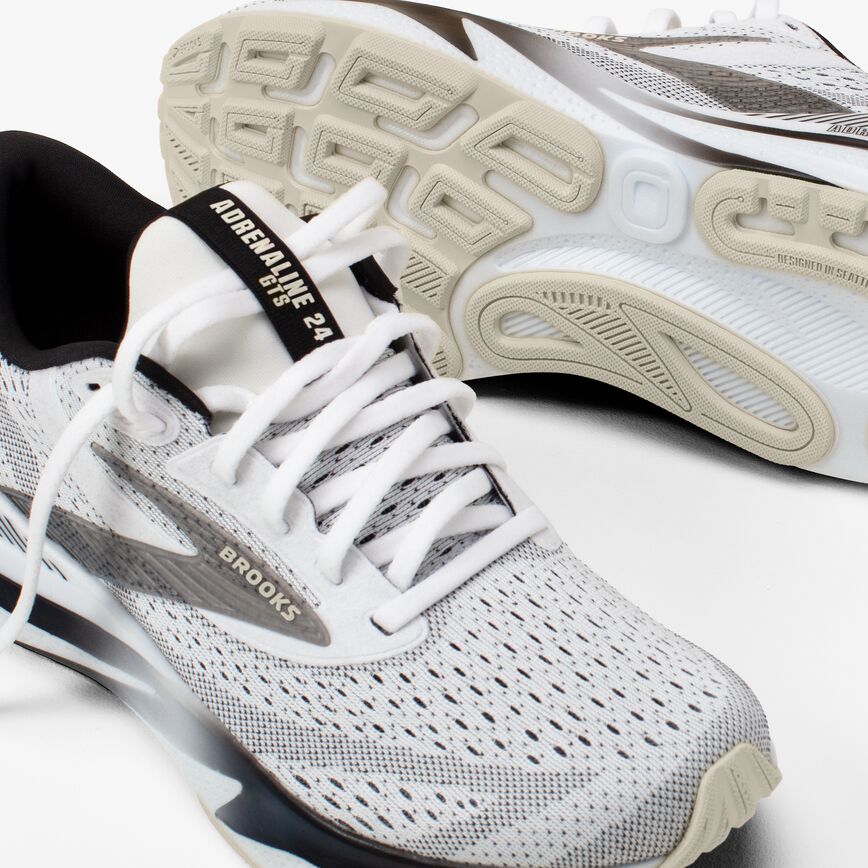 Brooks Adrenaline GTS 24 White/Black/Pelican (Women's)