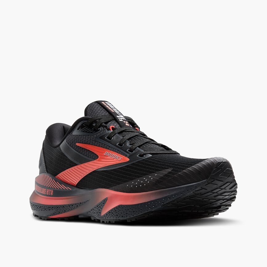 Brooks Adrenaline GTS 24 Weatherized Black/Ebony/Hot Coral (Women's)