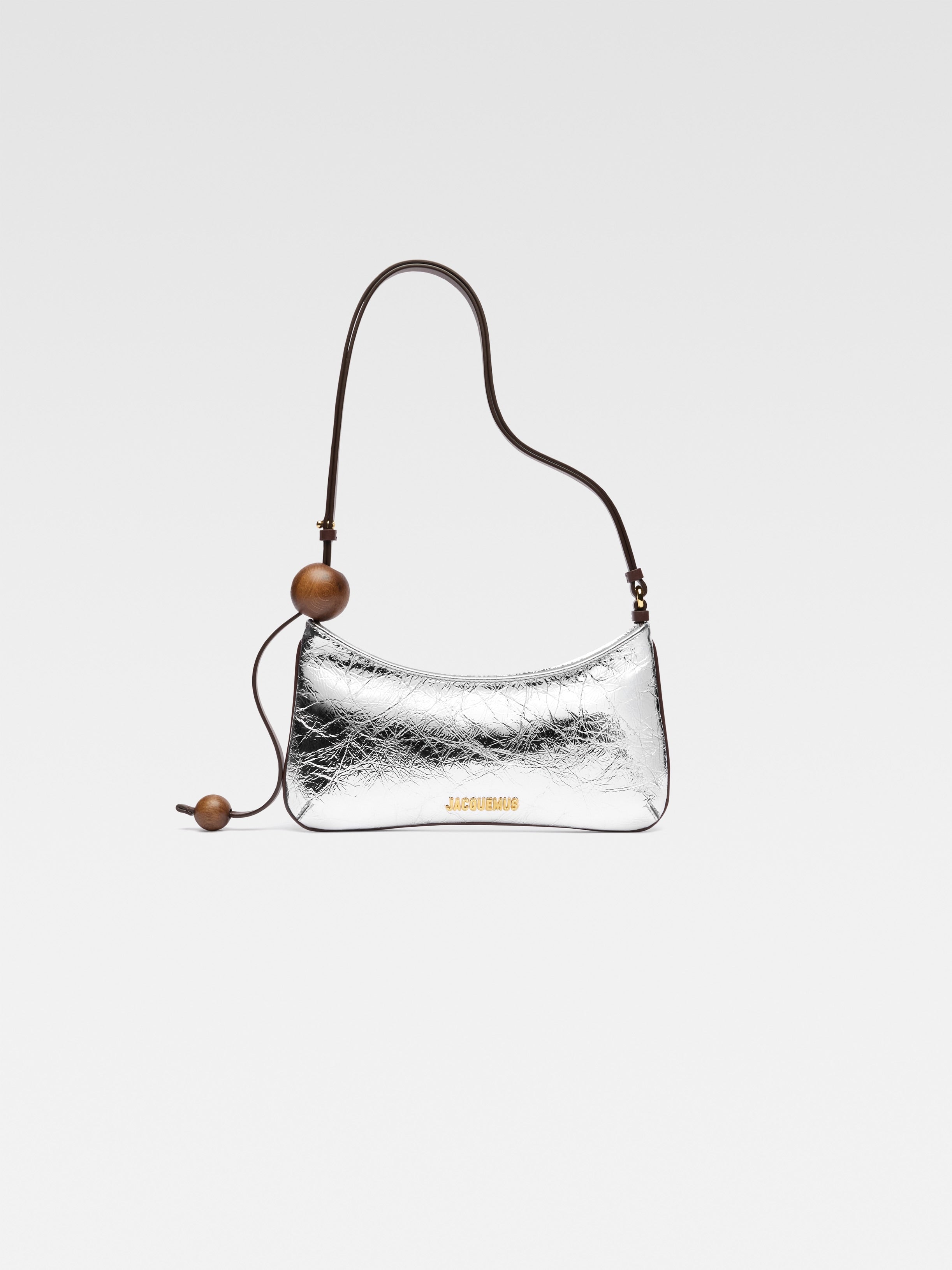 Jacquemus The Bisou Perle Beaded Shoulder-Bag Silver