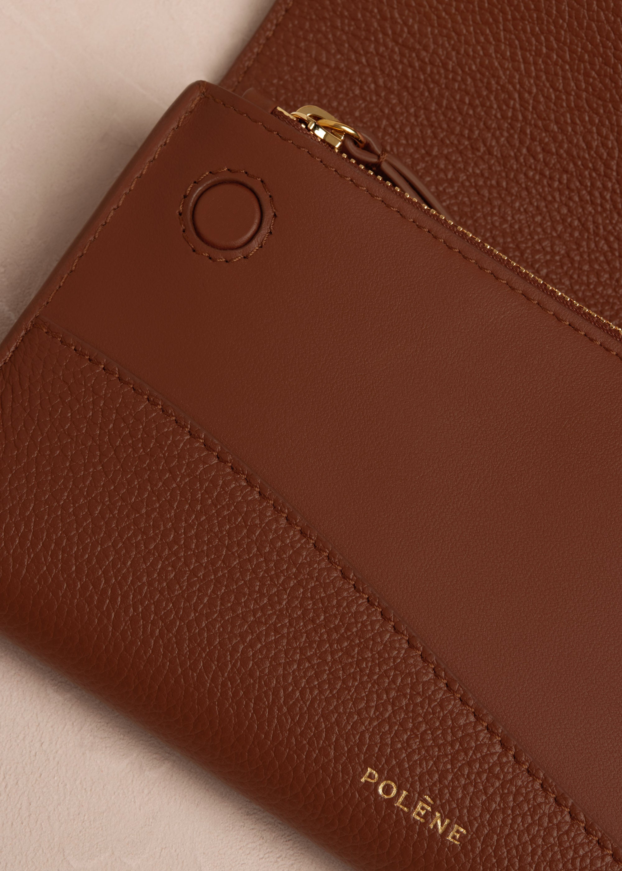 Polene Sierra Wallet - Duo Cognac
