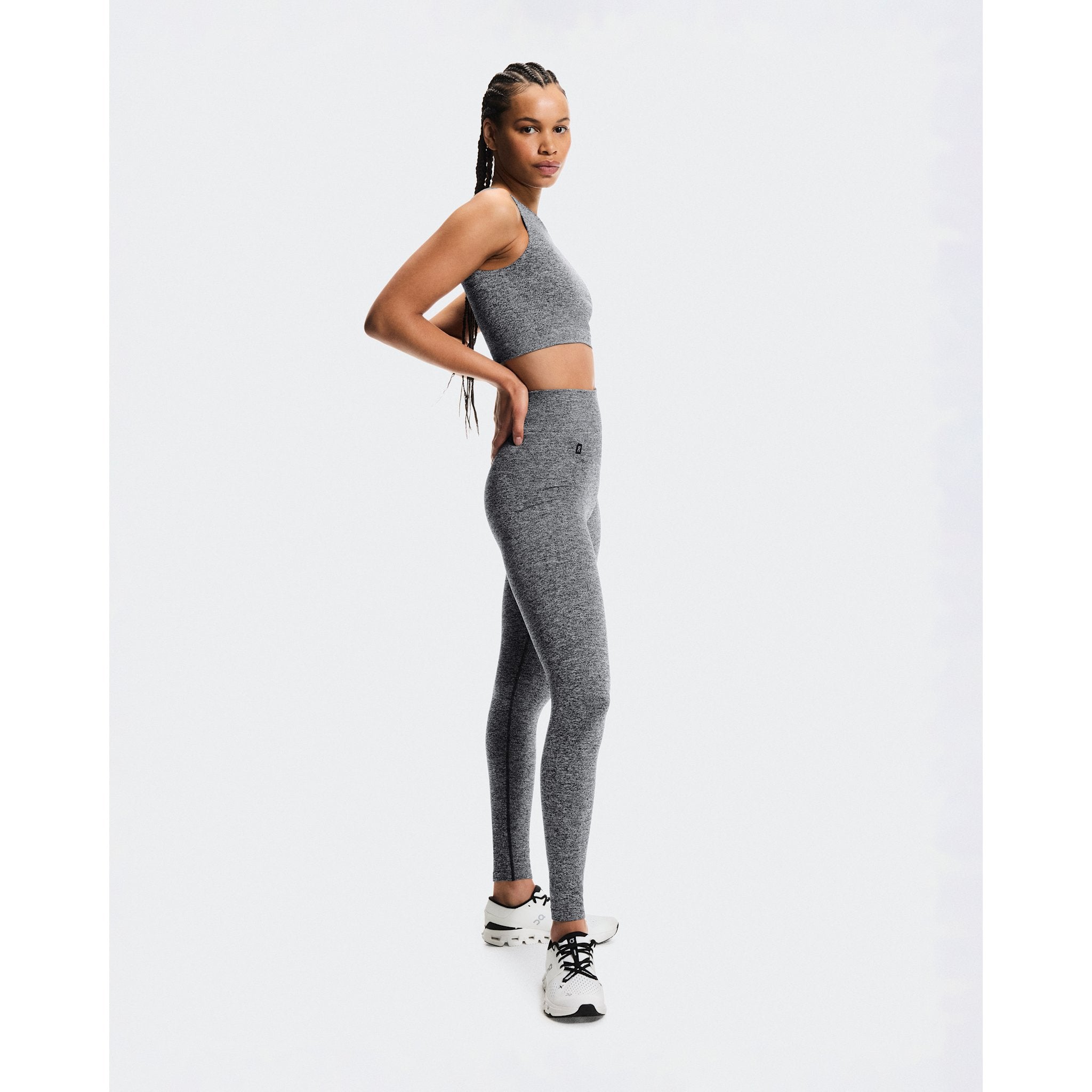 On Studio Knit Leggings Graphite Heather