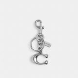 Coach Signature Bag Charm Silver