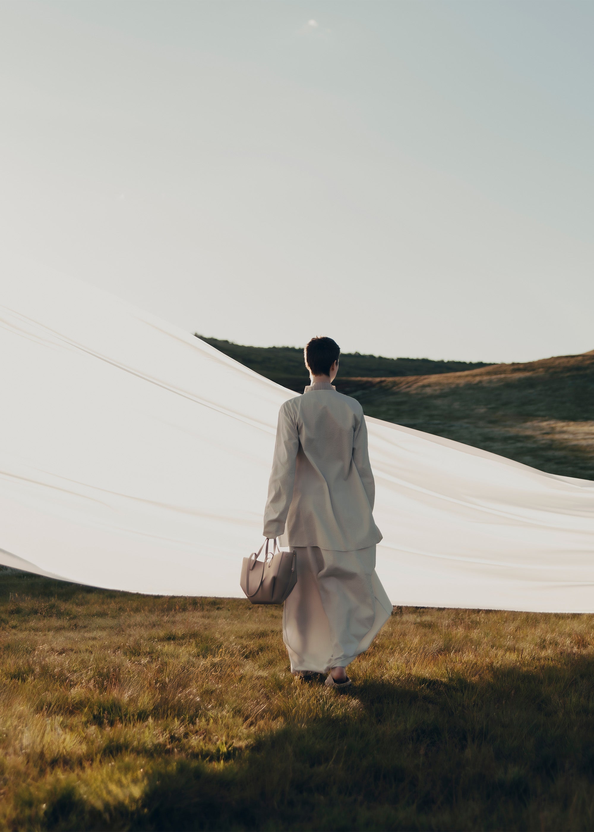 Polene Cyme Mini Textured Taupe