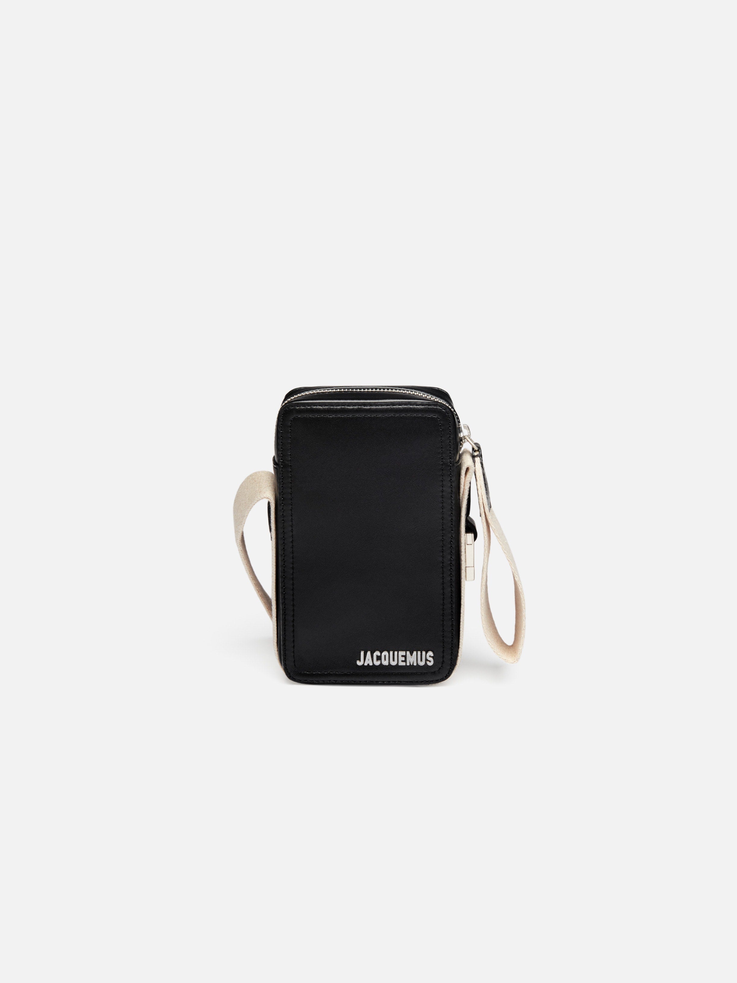 Jacquemus The Vertical Cuerda Smooth Leather Bag Black