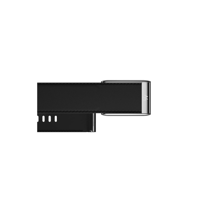 Whoop 5.0 Leatherluxe Straight Black/Cream with Titanium Band (12 Month Subscription Included)