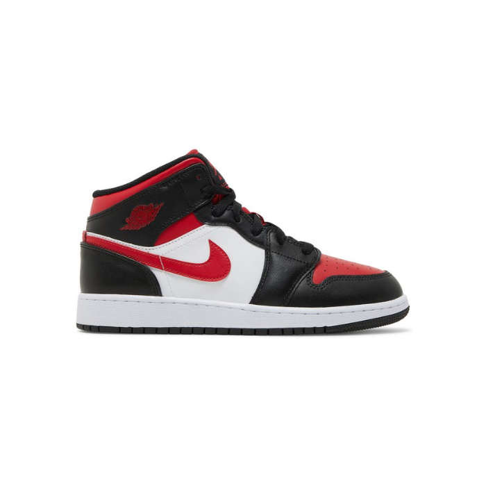 Air Jordan 1 Mid GS 'Black Fire Red' (Instant Ship)