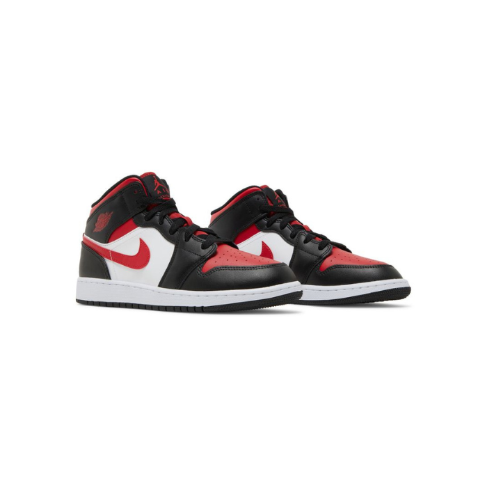 Air Jordan 1 Mid GS 'Black Fire Red' (Instant Ship)