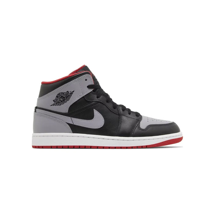 Air Jordan 1 Mid 'Bred Shadow /Grey Fire Red'