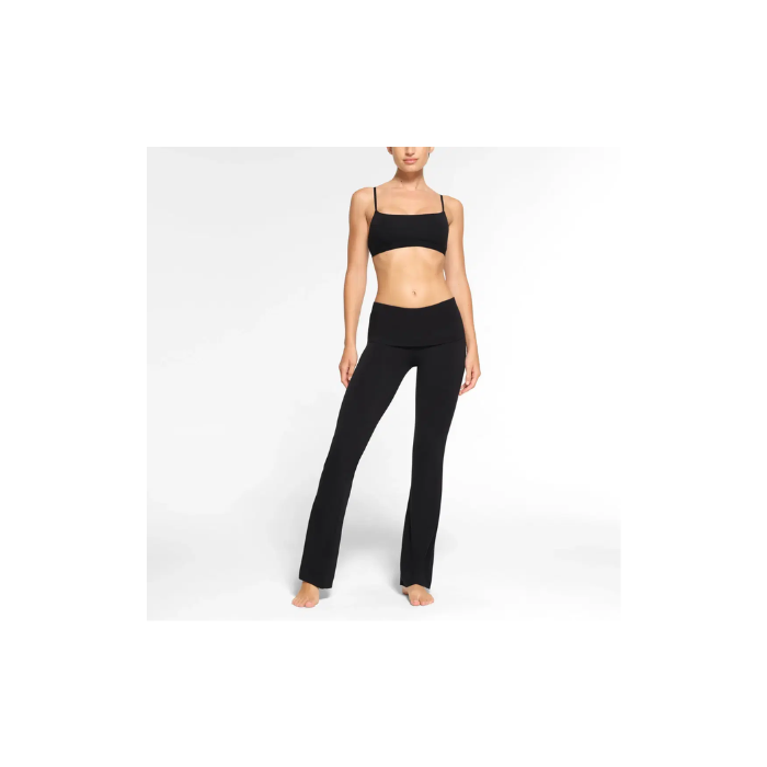 Skims Cotton Jersey Foldover Pant Soot