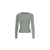 Skims Cotton Jersey Long Sleeve T-Shirt Mineral