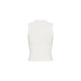 Skims Cotton Jersey Mock Neck Tank Marble