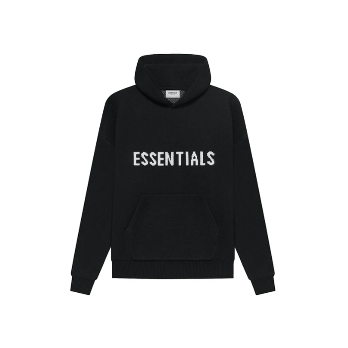 Essentials Knit Hoodie "Black"