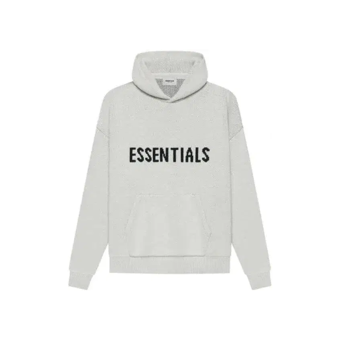 Essentials Knit Hoodie "Heather Oatmeal"