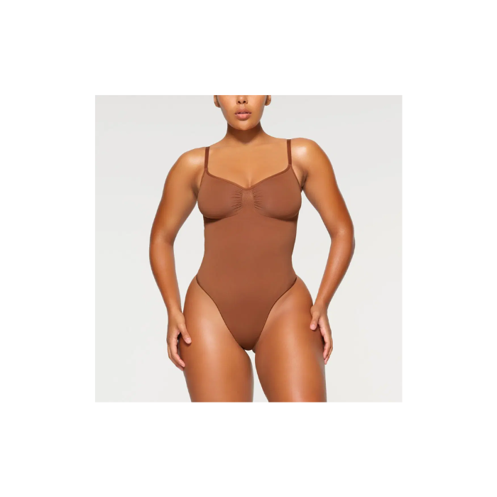 Skims Seamless Sculpt Thong Bodysuit Bronze