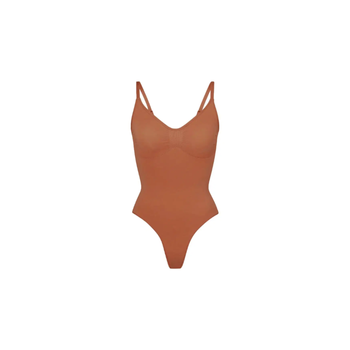 Skims Seamless Sculpt Thong Bodysuit Bronze