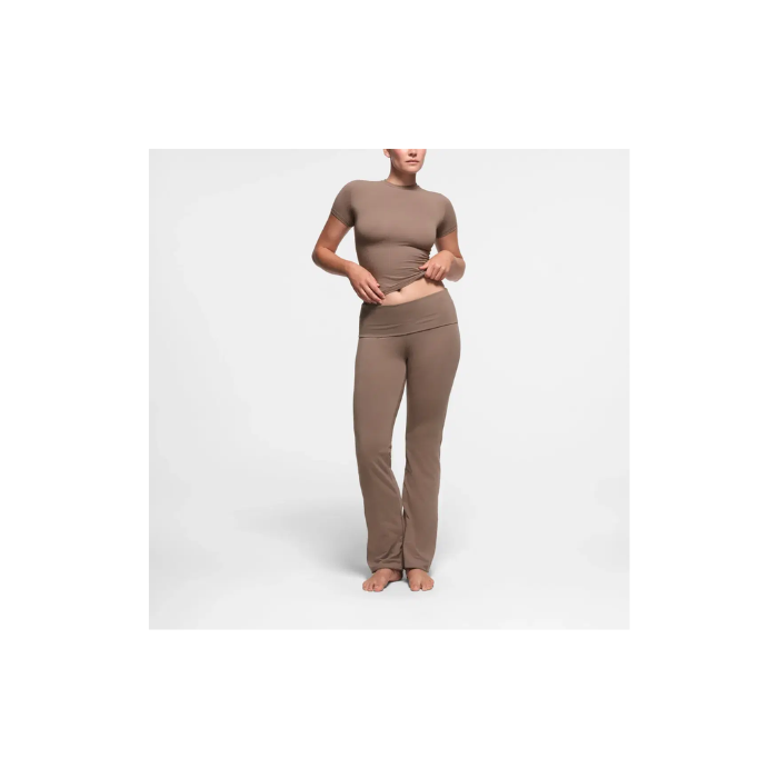 Skims Cotton Jersey Foldover Pant Truffle
