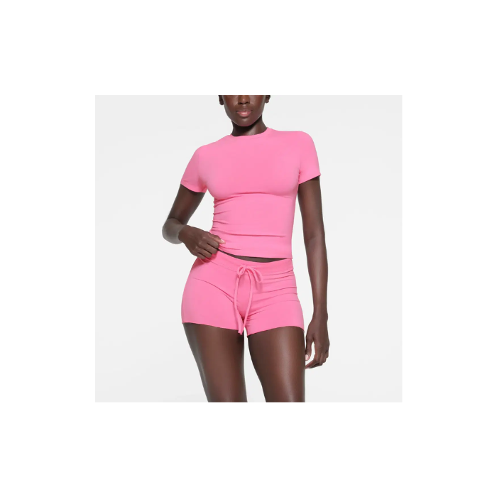Skims Cotton Jersey Short Sugar Pink