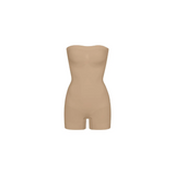 Skims Seamless Sculpt Strapless Shortie Bodysuit Clay